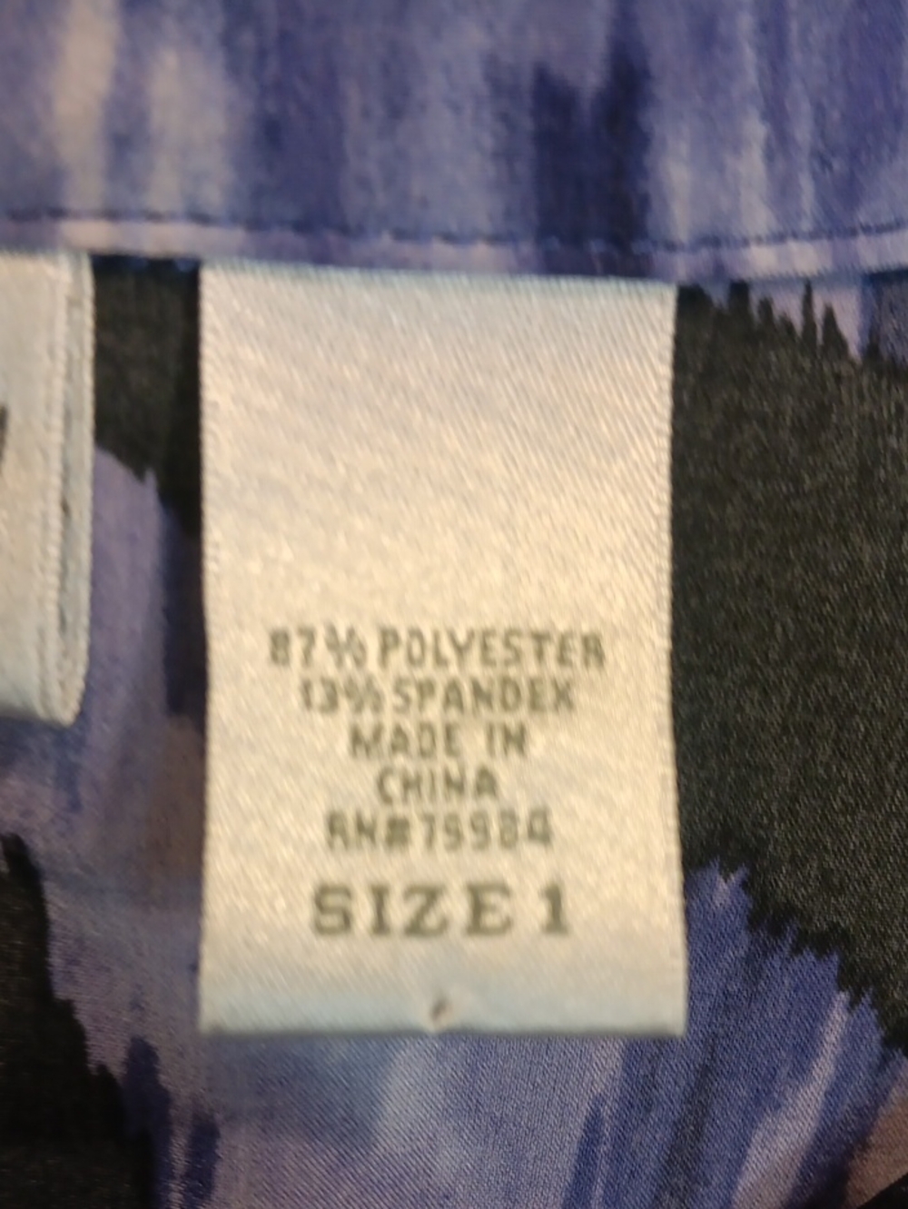 Chico’s Zenergy Purple Abstract Tie Dye Zip Up Jacket EUC - Size 1 / US 8 Med - Picture 10 of 13
